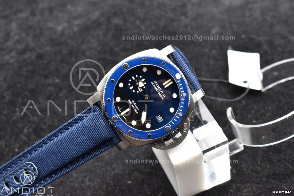 P Edition Dial 1:1 Best Strap PAM1289 Blue 994 Nylon Supportive VSF on Blue 0921